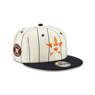 White Houston Astros Hat - New Era MLB Pinstripe 9FIFTY Snapback Caps USA1340678